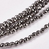 Electroplate Non-magnetic Synthetic Hematite Beads Strands G-J169B-2mm-07-1