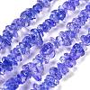 Transparent Crackle Glass Beads Strands GLAA-U004-01N-1