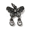 Brass Micro Pave Cubic Zirconia Pendants KK-C072-36B-1