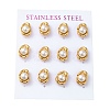 PVD Vacuum Plating 304 Stainless Steel Stud Earring EJEW-C099-01G-1