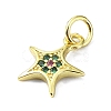 Brass Micro Pave Colorful Cubic Zirconia Pendants KK-H475-19G-05-2