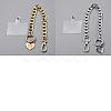 Gorgecraft 2 Sets 2 Colors Alloy Phone Hand Strap Chains with Heart Charm DIY-GF0007-29-1