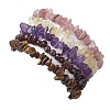 12 Constellation Natural Mixed Gemstone Chip Beaded Stretch Bracelets Sets for Women Men BJEW-JB10264-11-2