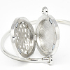 Brass Diffuser Locket Bangles BJEW-Q691-07-4