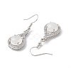 Natural Quartz Crystal Teardrop Dangle Earrings with Crystal Rhinestone EJEW-A092-02P-19-4
