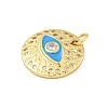 Rack Plating Brass Micro Pave Cubic Zirconia Pendants KK-P277-26G-3