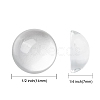 Transparent Half Round Glass Cabochons X-GGLA-R027-14mm-2