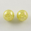 AB Color Transparent Crackle Round Acrylic Beads CACR-S006-07-1