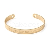 Rack Plating Brass Open Cuff Bangles for Women BJEW-M303-01G-2