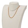 Brass Curb Chain Necklaces NJEW-JN03097-04-4