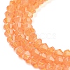 Baking Painted Transparent Glass Beads Strands DGLA-F029-J2mm-03-4