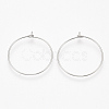 304 Stainless Steel Hoop Earring Findings X-STAS-T047-17-3