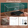 Transparent Plastic Wall Mounted Garbage Bag Storage Box CON-WH0085-84-3