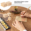 AHADERMAKER 20Pcs 5 Styles Square Grooved Wood Blocks for Stamp Carving WOOD-GA0001-63-6