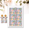 Flower Pattern Ceramics Clay Water Transfer Paper PW-WG39513-09-1