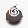 Natural & Synthetic Gemstone Pendants KK-F751-D-3