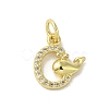 Real 18K Gold Plated Brass Pave Clear Cubic Zirconia Pendants KK-M283-07B-01-1