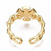 Brass Enamel Cuff Rings RJEW-N035-008-NF-4