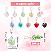 SUNNYCLUE Heart Glass Pendants with Silver Color Plated Brass Lobster Claw Clasps HJEW-SC0001-26-2