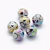 Opaque Spray Painted Glass Beads LAMP-P050-H06-10mm-1
