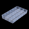 18 Grids Transparent Plastic Jewelry Trays CON-K002-02B-3