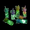 Transparent & Luminous Acrylic with Polymer Clay Pendants X-TACR-G046-01-2