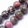 Natural Rhodonite Beads Strands X-G-G717-10mm-1