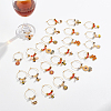 24Pcs 12 Style Alloy Enamel with Rhinestone Pendant & Brass Ring Wine Glass Charms AJEW-AB00054-4
