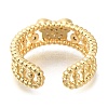 Rack Plating Brass Micro Pave Cubic Zirconia Open Cuff Rings for Women RJEW-S244-03G-B-3