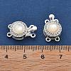 Brass Micro Pave Clear Cubic Zirconia Box Clasps KK-B125-04S-3