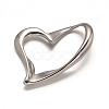 Tarnish Resistant 304 Stainless Steel Heart Linking Rings STAS-L162-10-2