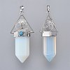 Natural & Synthetic Mixed Gemstone Pointed Big Pendants G-L520-L-2