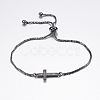 Adjustable Brass Bolo Bracelets BJEW-P200-11-2