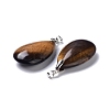 Natural Tiger Eye Pendants G-D084-01P-B08-3