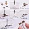 1Box Mixed Metal Jewelry Snap Fastener BUTT-WH0001-02-5