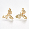 Brass Stud Earring Findings X-KK-S350-024G-1