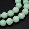 Synthetic Myanmar Jade (Glass) Beads Strands G-O094-12-10mm-1-2