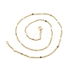 Brass Curb Chains with Star Necklace for Women NJEW-P265-11G-3