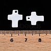 Natural Freshwater Shell Cross Charms SHEL-T020-07-4