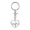 Valentine's Day Heart Alloy Pendant Keychain KEYC-JKC00625-01-1