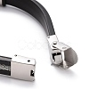 Men's Silicone Cord Bracelet BJEW-M206-02RGP-4