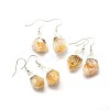Natural Citrine Dangle Earring EJEW-F173-D02-S-1
