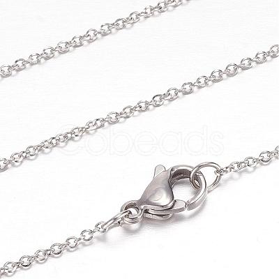 Tarnish Resistant 304 Stainless Steel Cable Chain Necklaces STAS-G083-72P-1