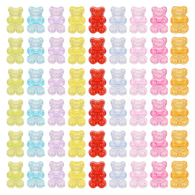 Pandahall 200Pcs Transparent Acrylic Beads MACR-TA0001-36-1