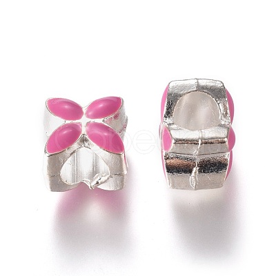 Alloy Enamel European Beads MPDL-R006-01-1