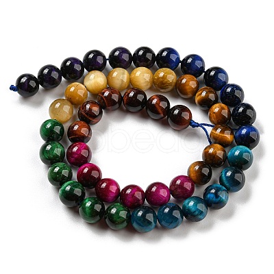 Gradient Color Natural Tiger Eye Beads Strands G-M413-A01-02-1