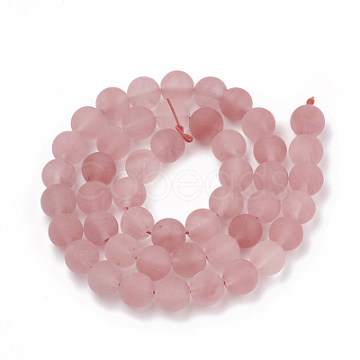 Cherry Quartz Glass Beads Strands G-T106-272-1