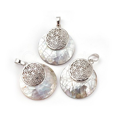 Shell Pendants KK-F751-M-B03-1