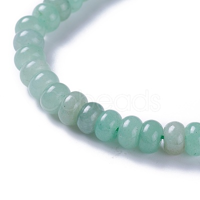 Adjustable Natural Green Aventurine Braided Bead Bracelets BJEW-F369-A11-1