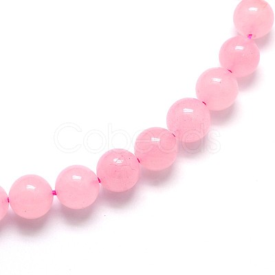 Natural Rose Quartz Round Beads Strands G-O047-04-8mm-1